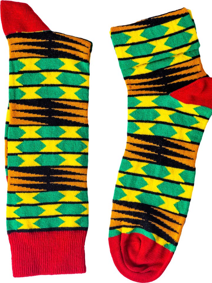 Abeg African Kente Socks for wholesale by Afrisocks