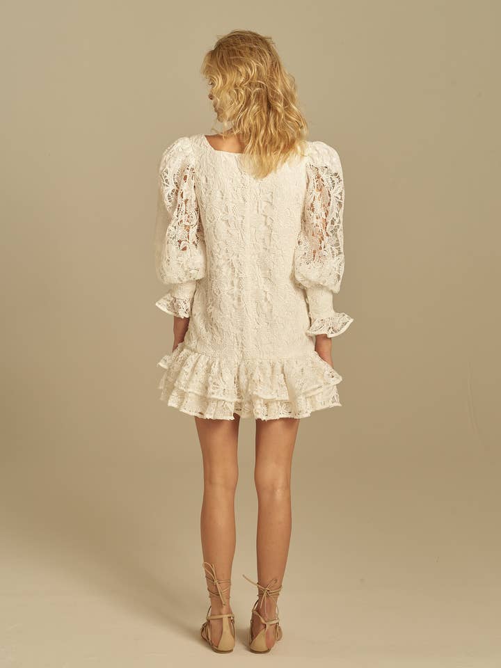 Quebrada Hvid Mini Kjole for engroshandel hos Manifiesto