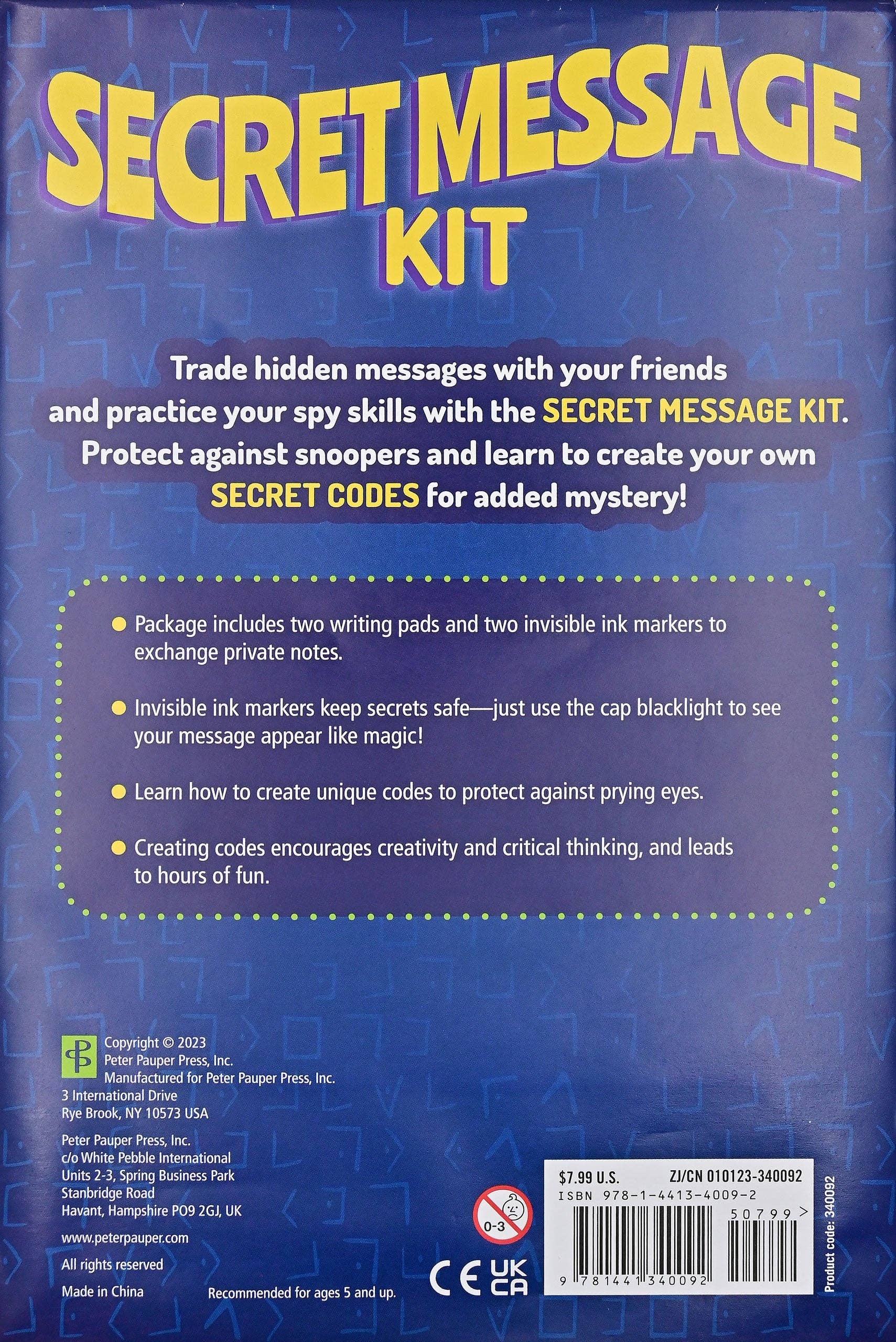Peter Pauper Press - Wholesale DIY Craft Kit - Kids - Secret Message Kit4