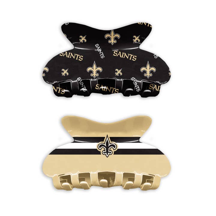 Little Earth Productions - Wholesale Hair Clip - Women's - NFL New Orleans Saints Team Hair Claw Set