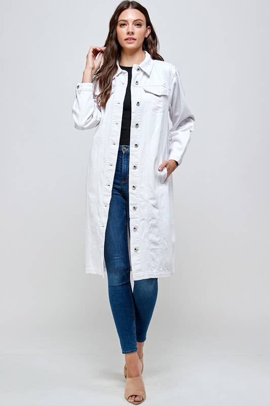 BLUE AGE – wholesale Denim jacket – Women's – Long Trench Coat Denim Jean Jacket (OPEN PACK)16