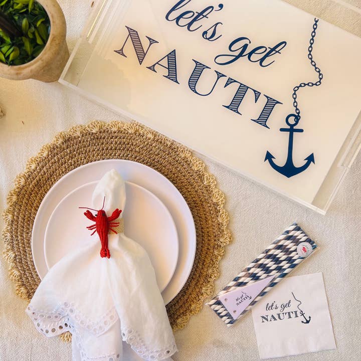 Sunshine Daisy LLC - Wholesale Disposable Napkin - Let's Get Nauti Cocktail Paper Napkins1