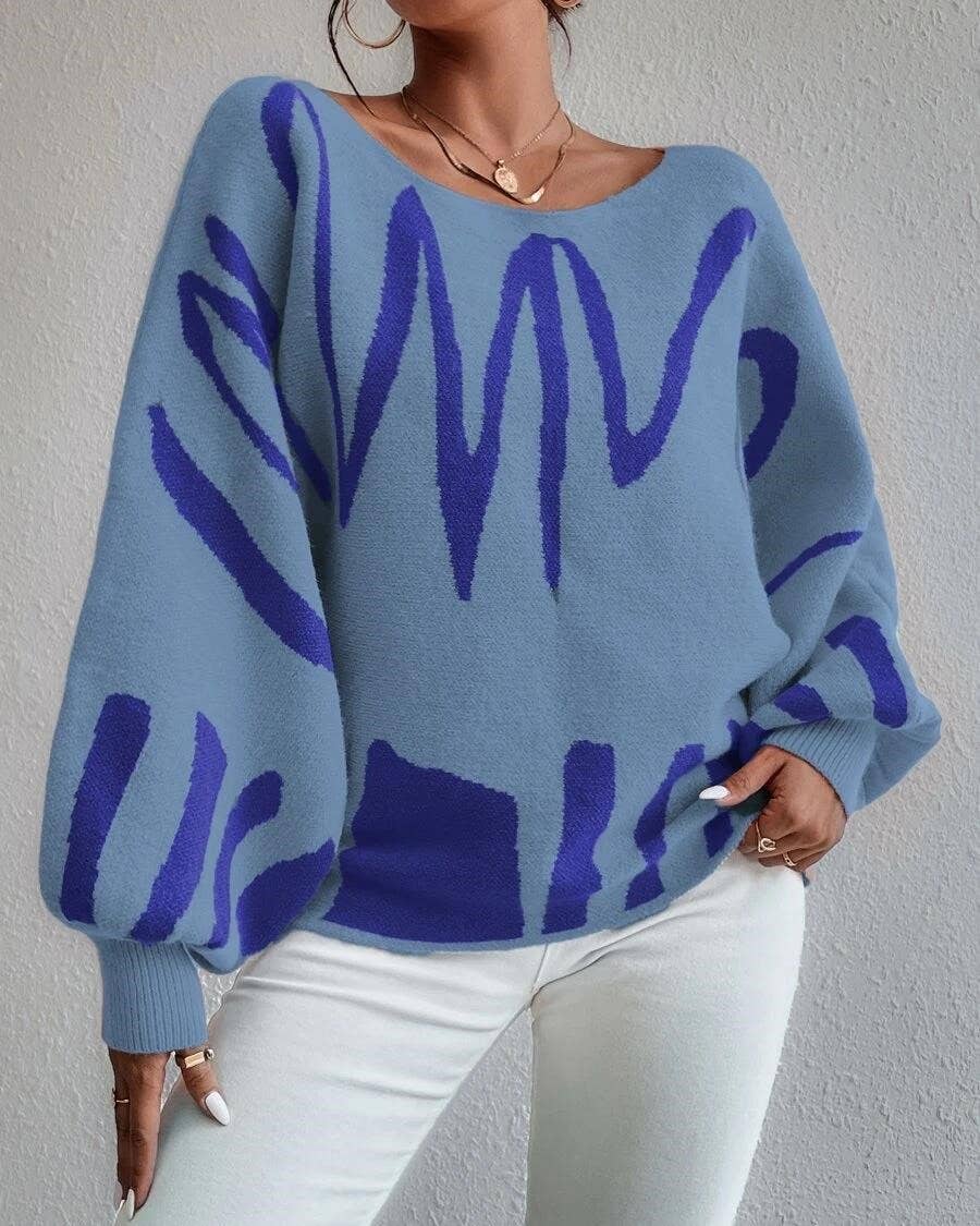 HIDDENBRAND - Wholesale Knit Sweater - Women's - Balloon Sleeve Design Sweater0