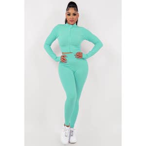 Two Piece Activewear Set with Cut-Out Detail