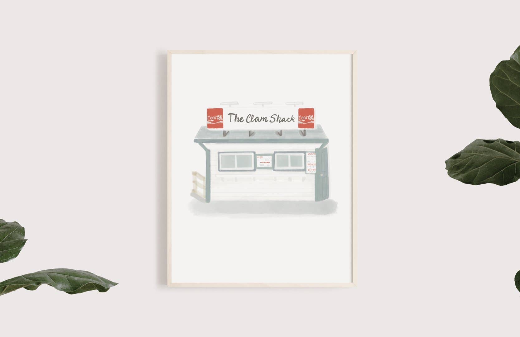 Palm Prints - Wholesale Art Print - Clam Shack Kennebunk Print1