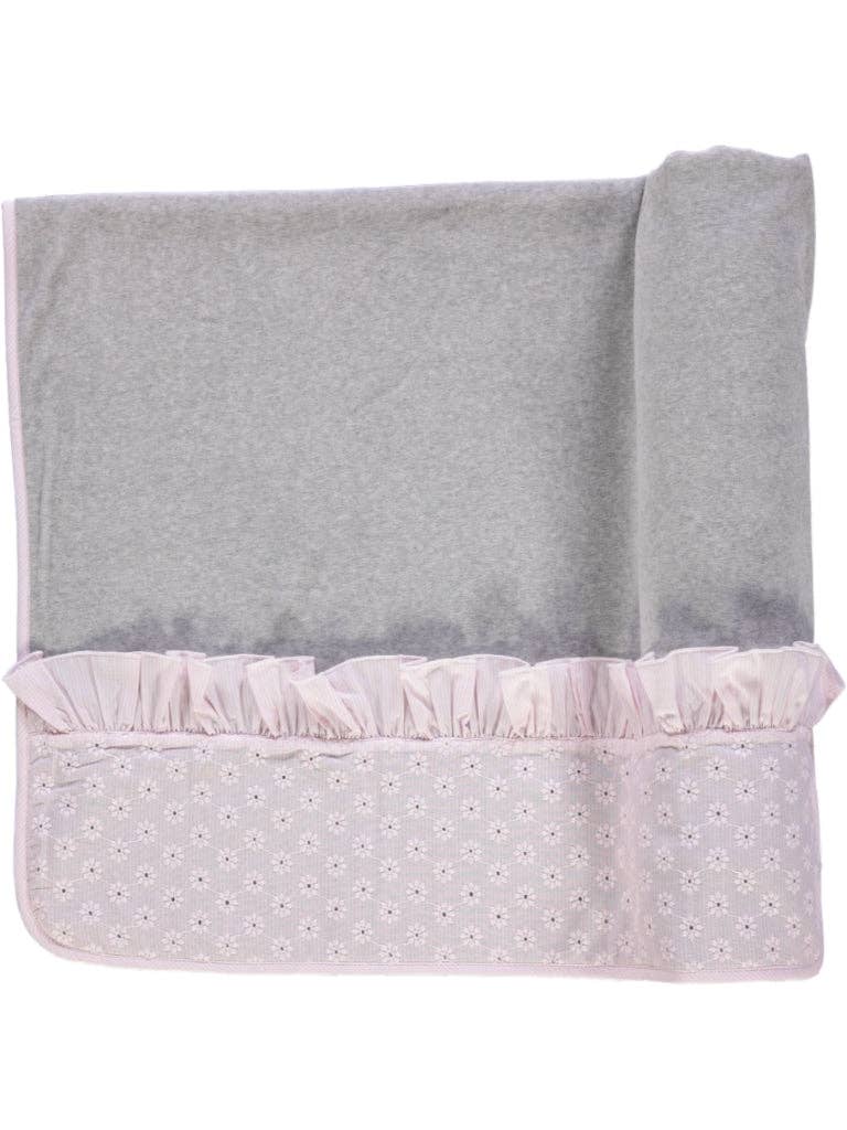 Piccola Speranza – Cobertor de cama - Crianças e bebés por atacado – Grey and pink baby blanket0