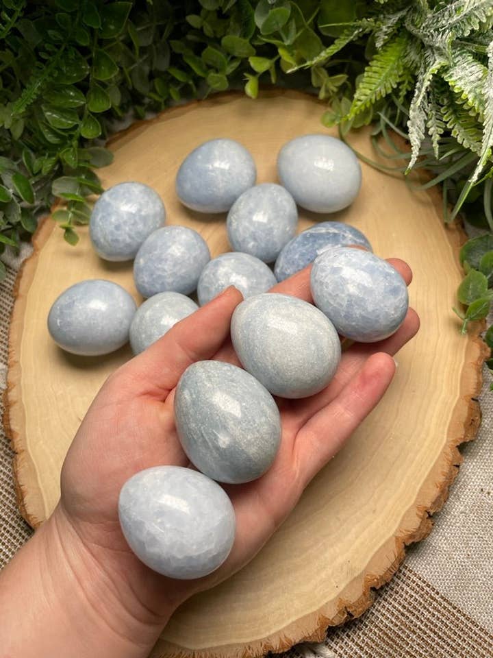 Blue Calcite Egg for wholesale by Copper Ashes