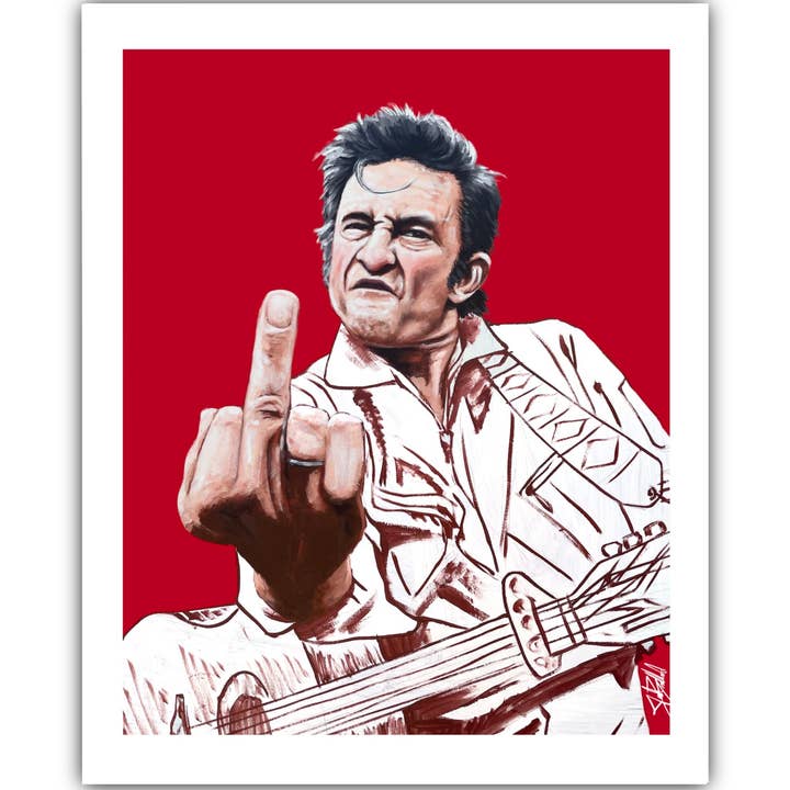 Johnny Cash Papperstryck för wholesale av The Painted Ladies