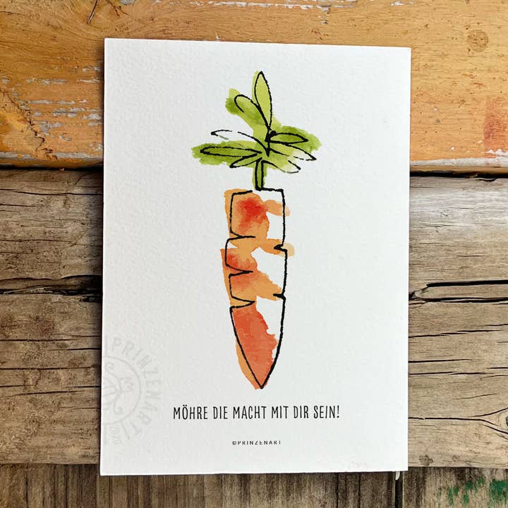 Postcard "May the Carrot Be with You" | Easter Greeting Card for wholesale by Prinzenart