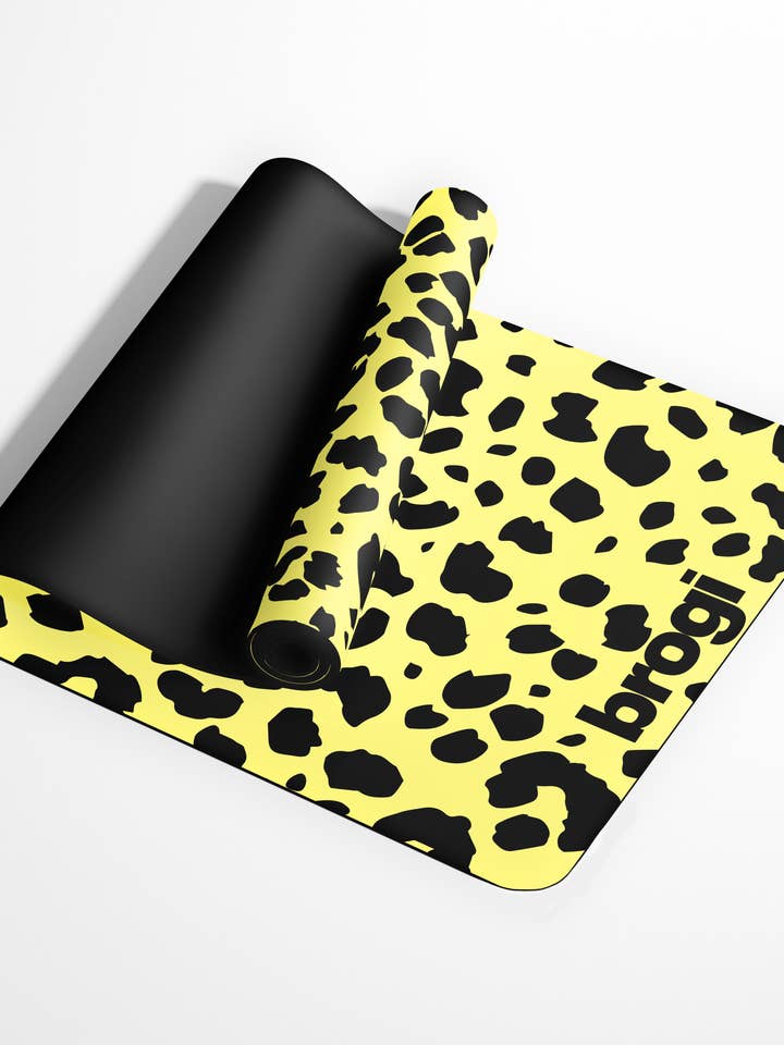 Leopard Print Yoga Mat for wholesale by Brogi Yoga