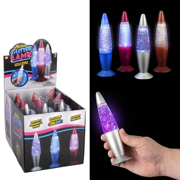 7" NOVELTY GLITTER LAMP LLB kids toys for wholesale by La Luna Bella - Toys