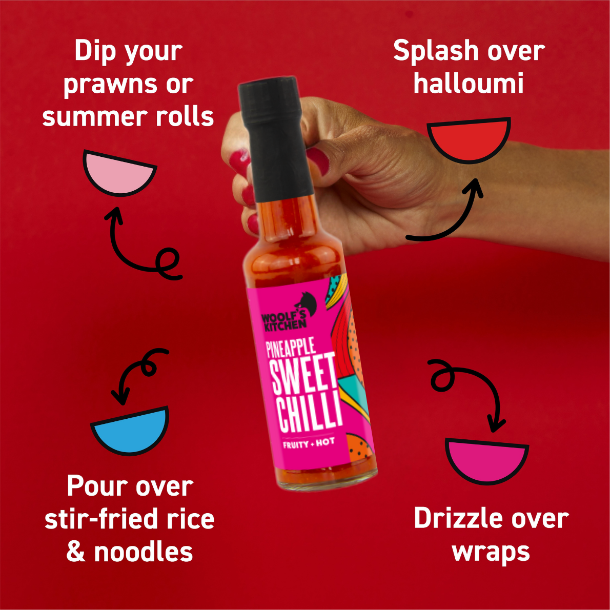 The Woolf's Kitchen – wholesale Sauce – Pineapple Sweet Chilli, 150ml Bottle2