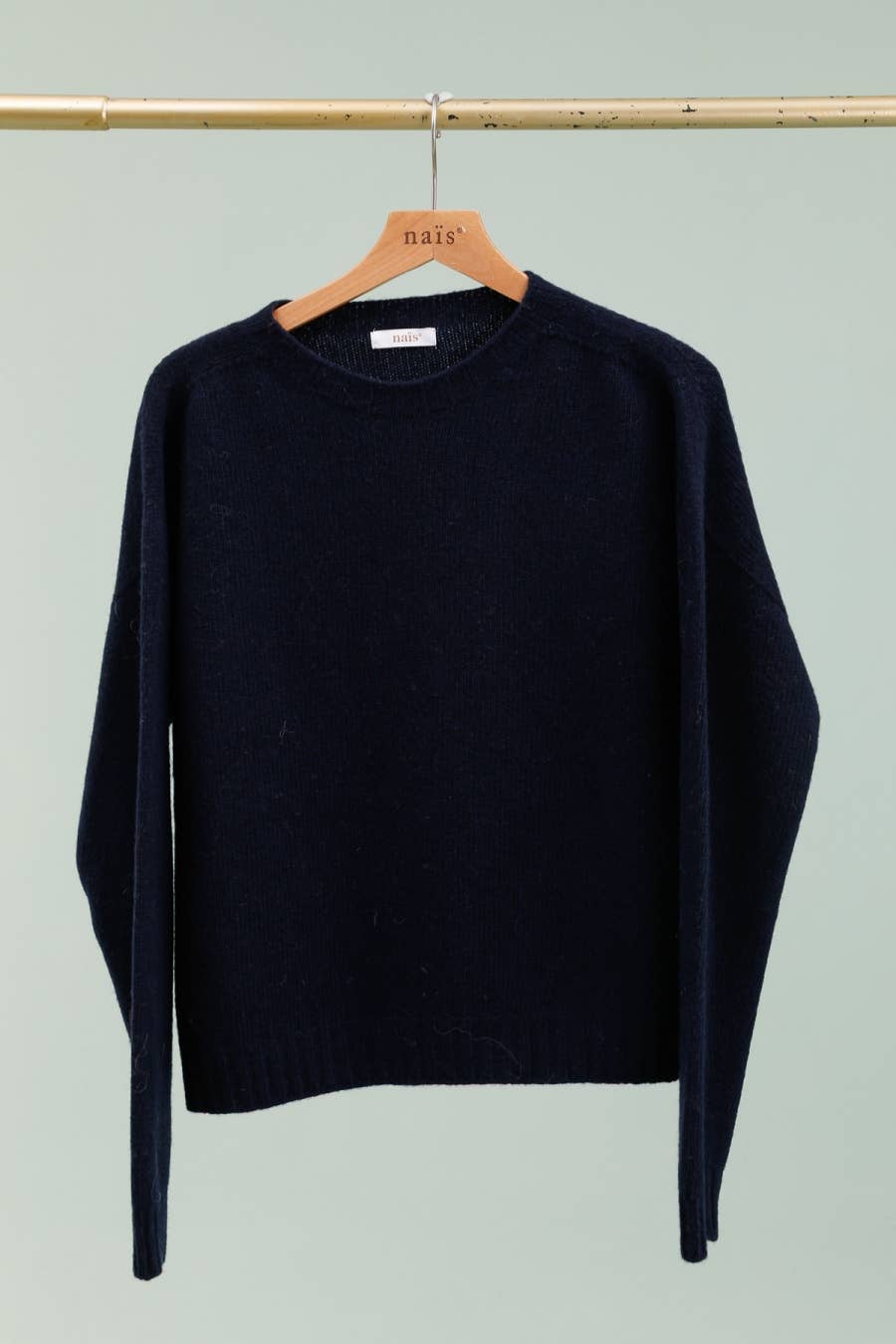 NAÏS PARIS - Wholesale Knit Sweater - Women's - Crew neck sweater with long sleeves, 100% superfine merino wool1