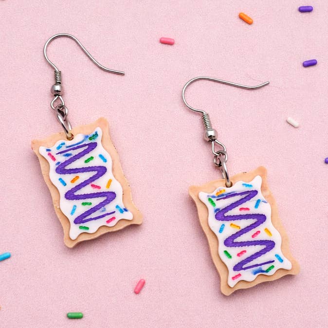 Toaster Pastry acrylic earrings for wholesale by Rosamond Street