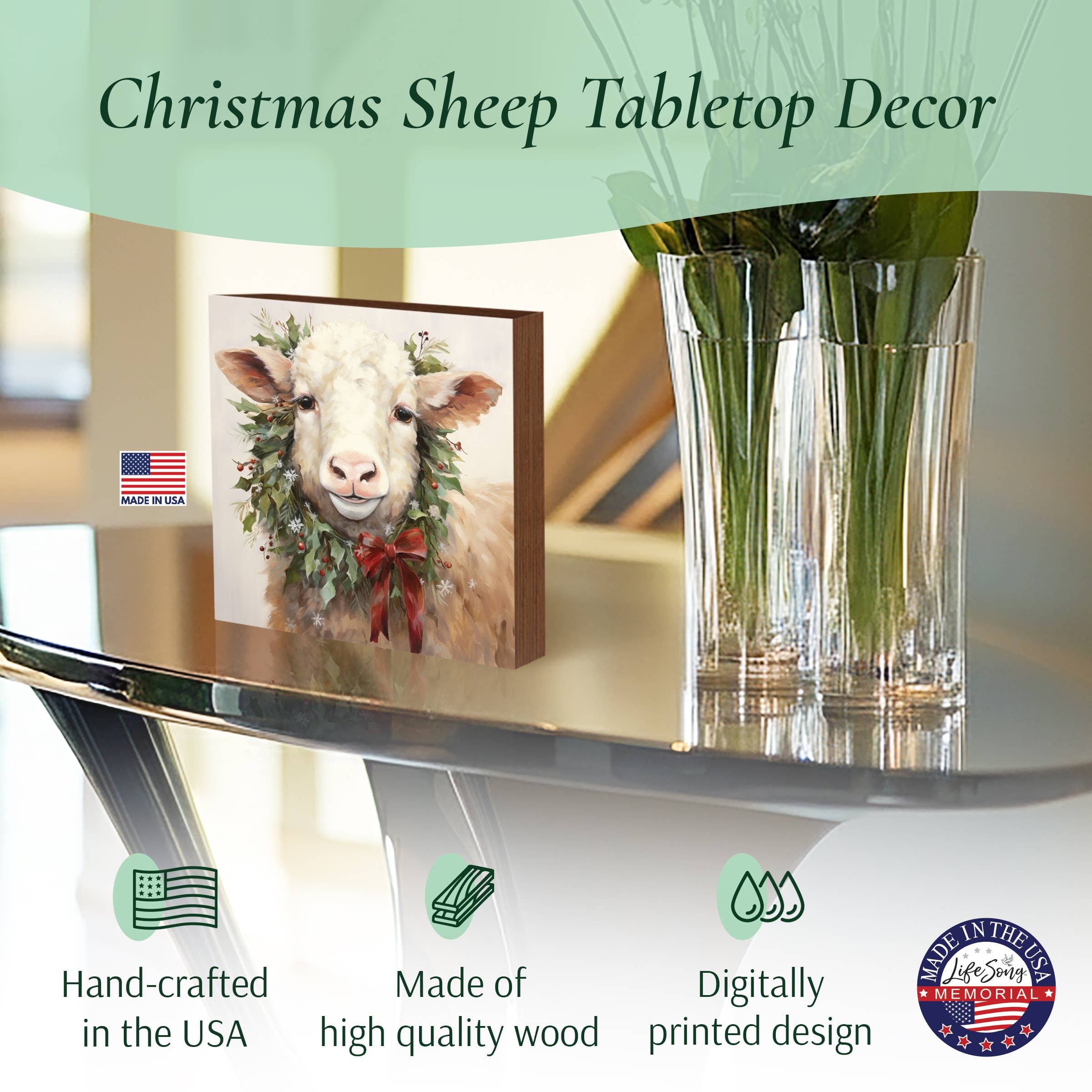 LifeSong Milestones - Wholesale Christmas Decoration - Highland Cow Christmas Decor Rustic Holiday Shelf Sitter5