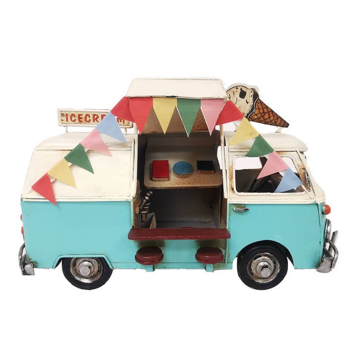 Springer Décor - Wholesale Decorative Tabletop Object - Ice Cream Van Metal Model