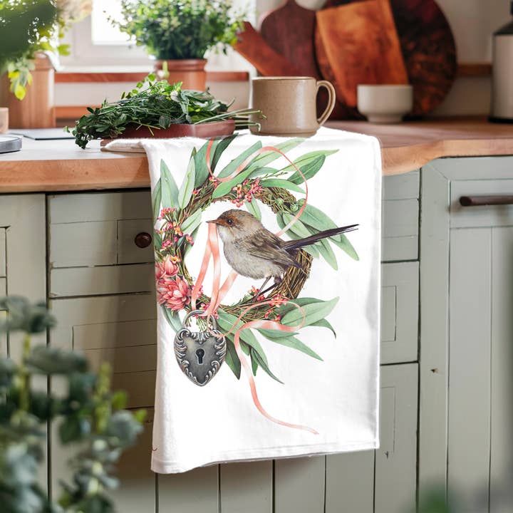 Superb Fairy Wren - Tea Towel for wholesale by Hayley Wilson