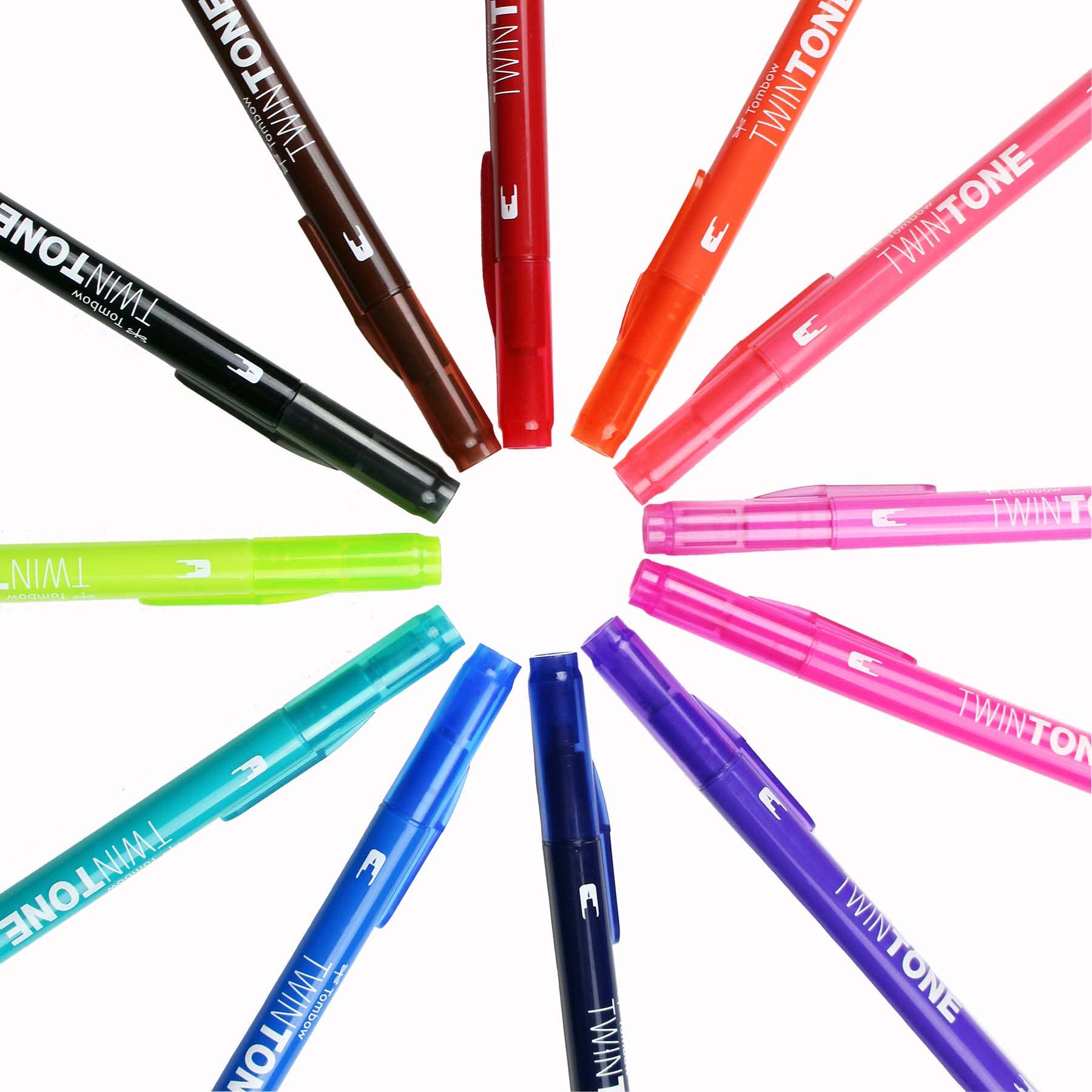 Tombow - Wholesale Marker - TwinTone Marker Set: Bright - 12-Pack2