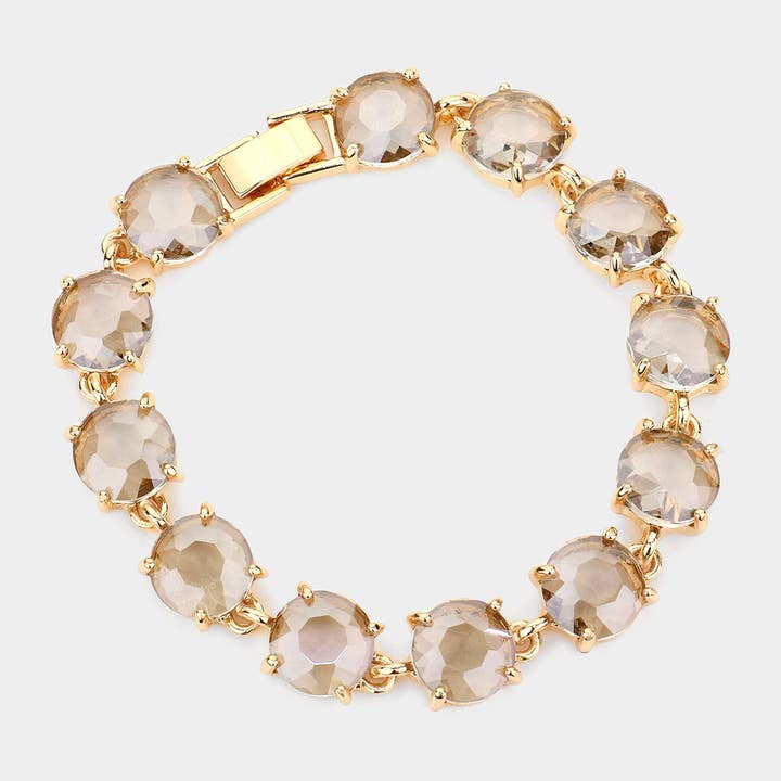 Sensibling Corp. - Wholesale Link & Chain Bracelet - American USA Round Stone Link Evening Bracelet19