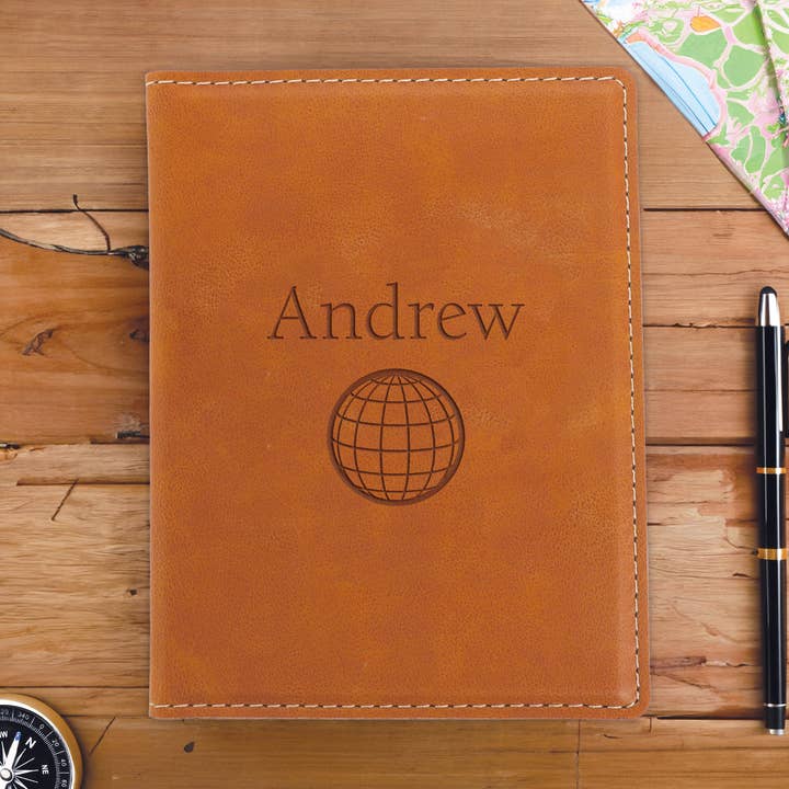 Laser Engravable Faux Leather Passport Case for wholesale by P. Graham Dunn