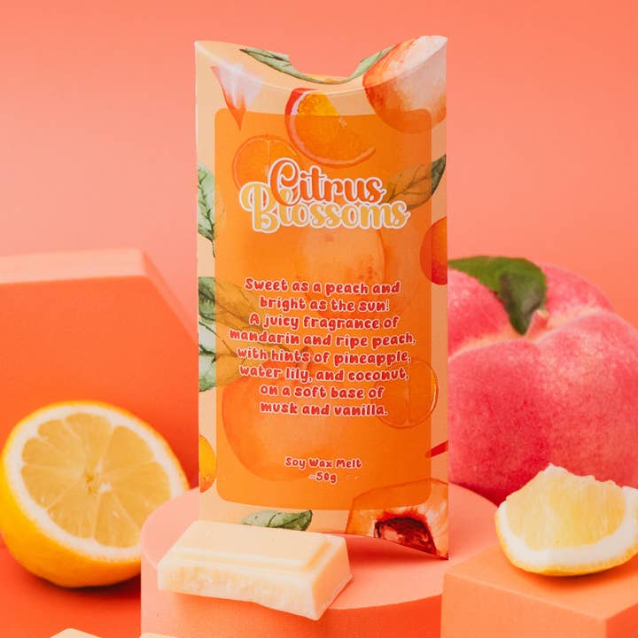 Citrus Blossoms Scent – Highly Scented Soy Wax Melt Snap Bar for wholesale by The Gifting Knot Ltd