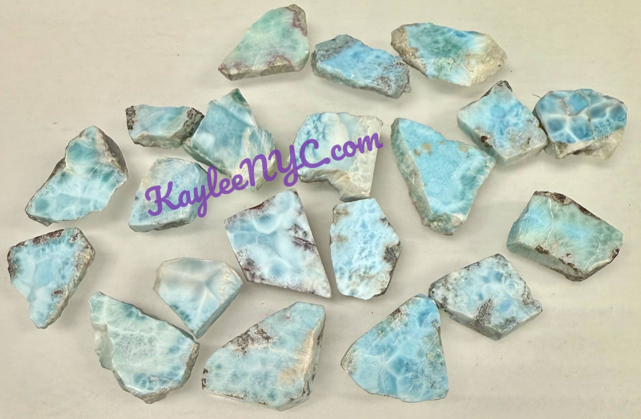 KayleeNYC - Wholesale Spiritual Stone/Crystal - Natural Larimar Small Slabs Crystal4