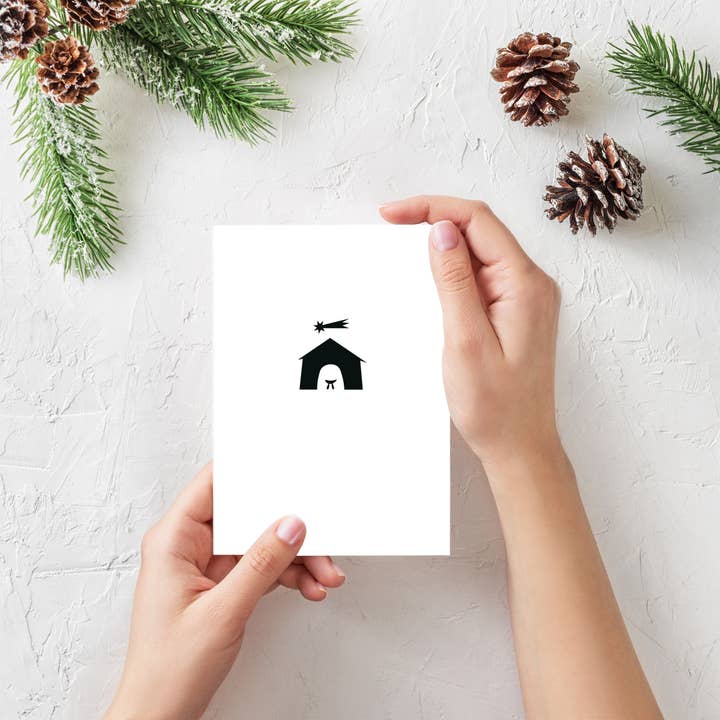 Emma Plitt Design - Vendita all'ingrosso Cartoline - presepe di Natale cartolina minimalista