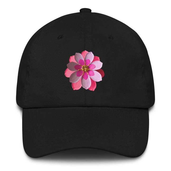 Pink Flower Baseball Cap for wholesale by MLB Artist