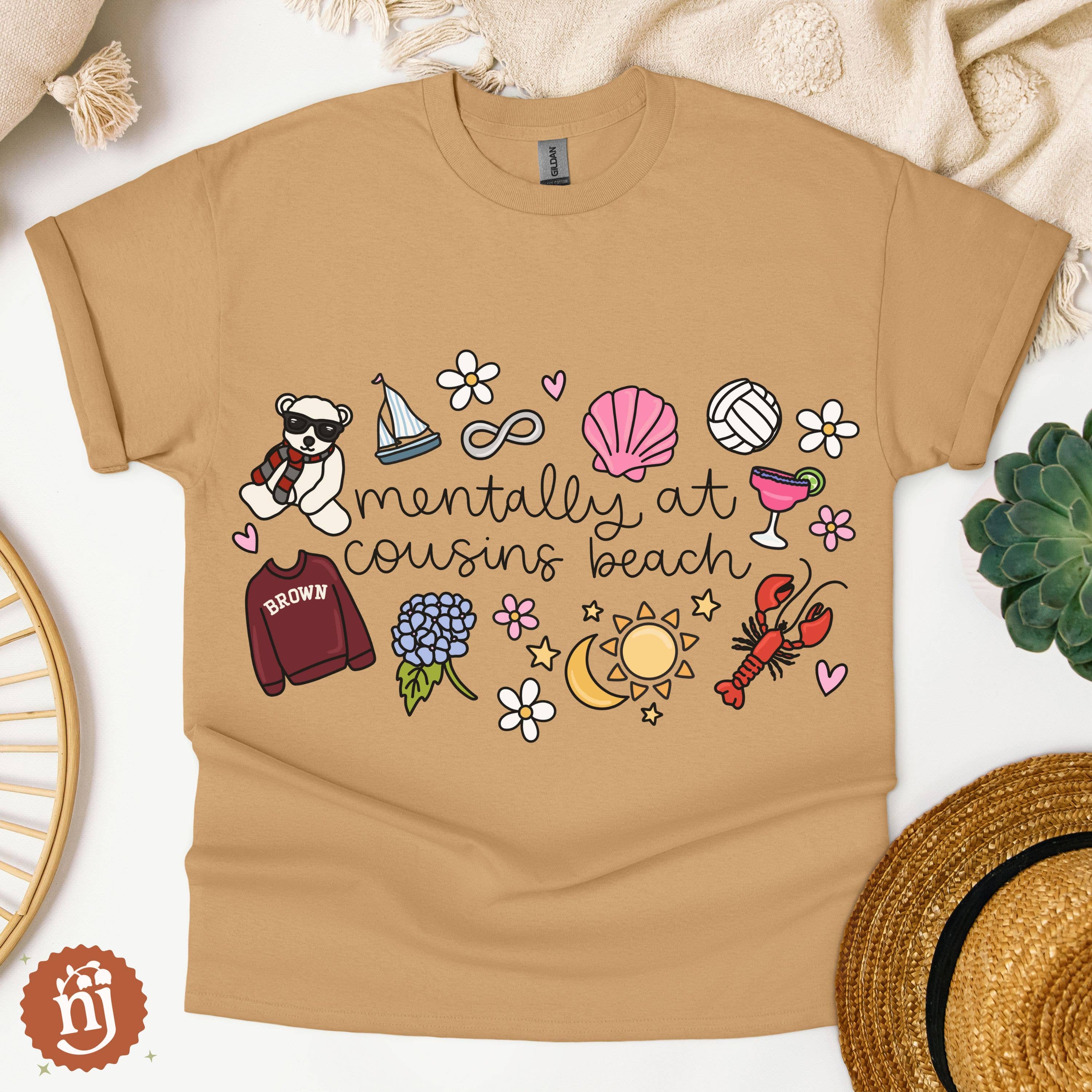 Nearly June Design Co - Wholesale T-Shirt (Graphic) - Unisex - TSITP Mentally at Cousins Beach T-Shirt2