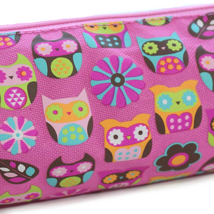 Powell Creative Products Ltd – wholesale Pencil case/pouch – Pink Pencil Case Hooty Owls Barrel for Back To School6