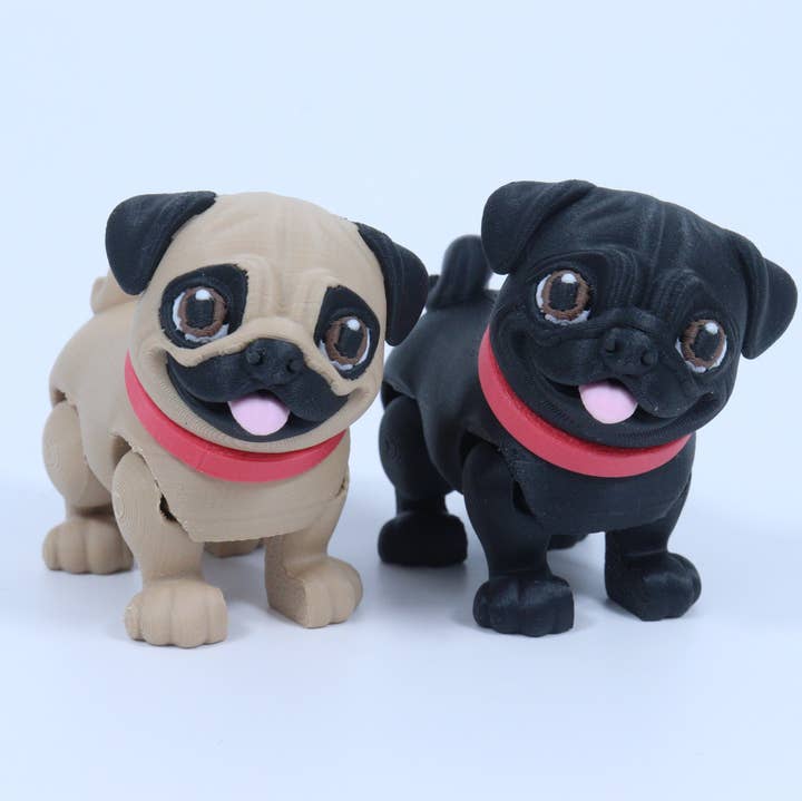 MrSpinner - Wholesale Fidget Toy - Kids - Paw Print Pups - Pug (Made in USA, Fidget, Figurine)1