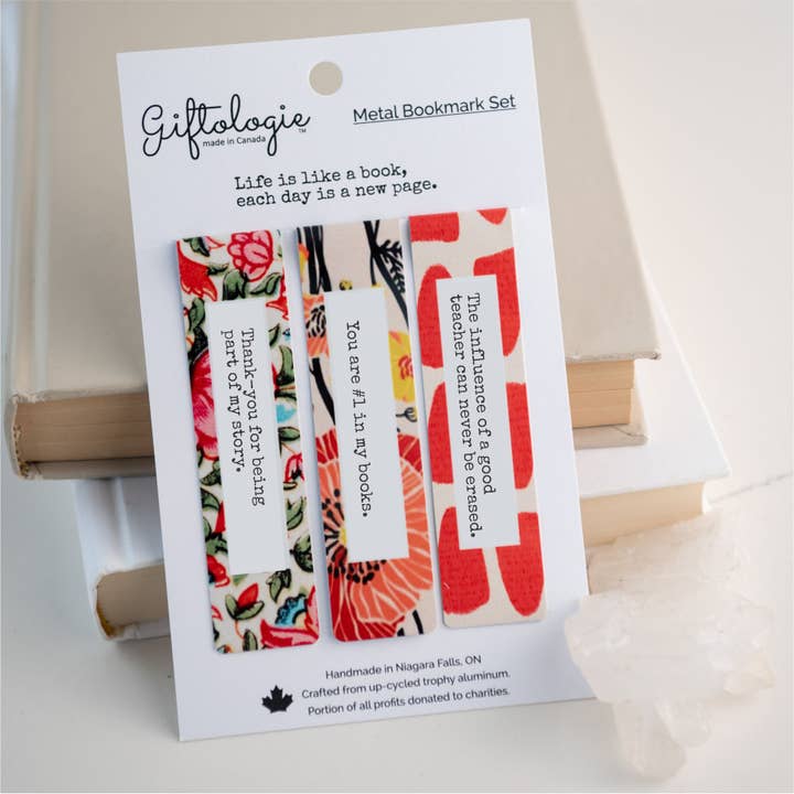 Giftologie - Vendita all'ingrosso Segnalibro - Summersault Bookmark Trio - Citazioni per insegnanti