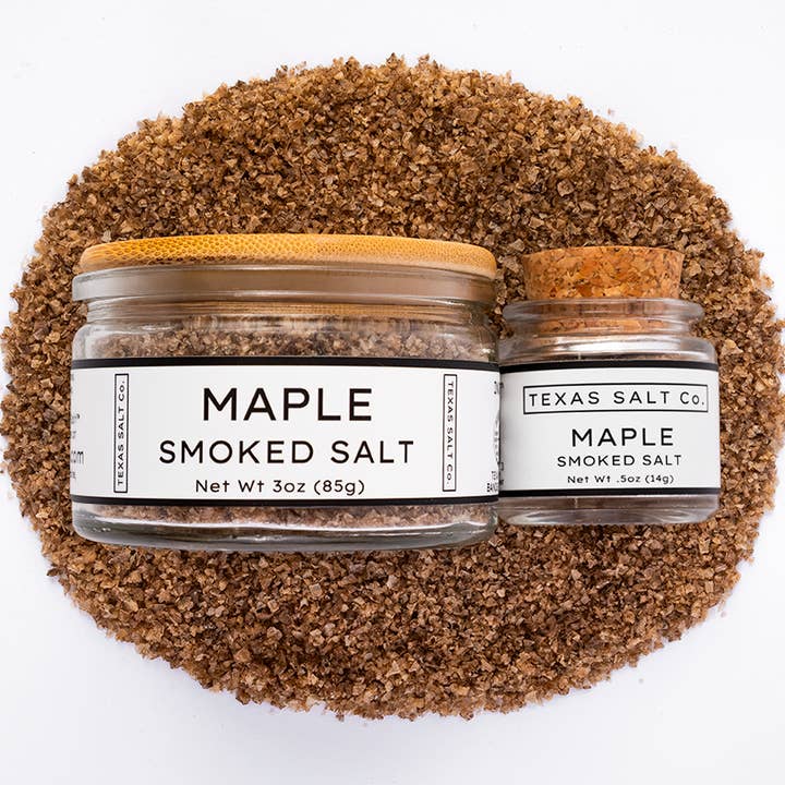 Sel fumé à l'érable pour la vente par Texas Salt Co