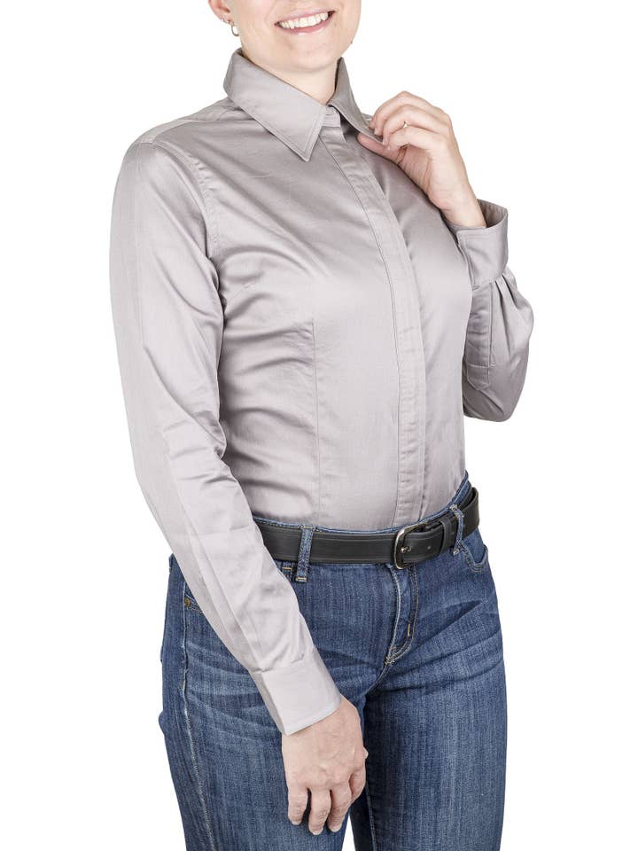 JPC Equestrian - Wholesale Button Down Shirt - Women's - TuffRider Ladies Americana Western Shirt2