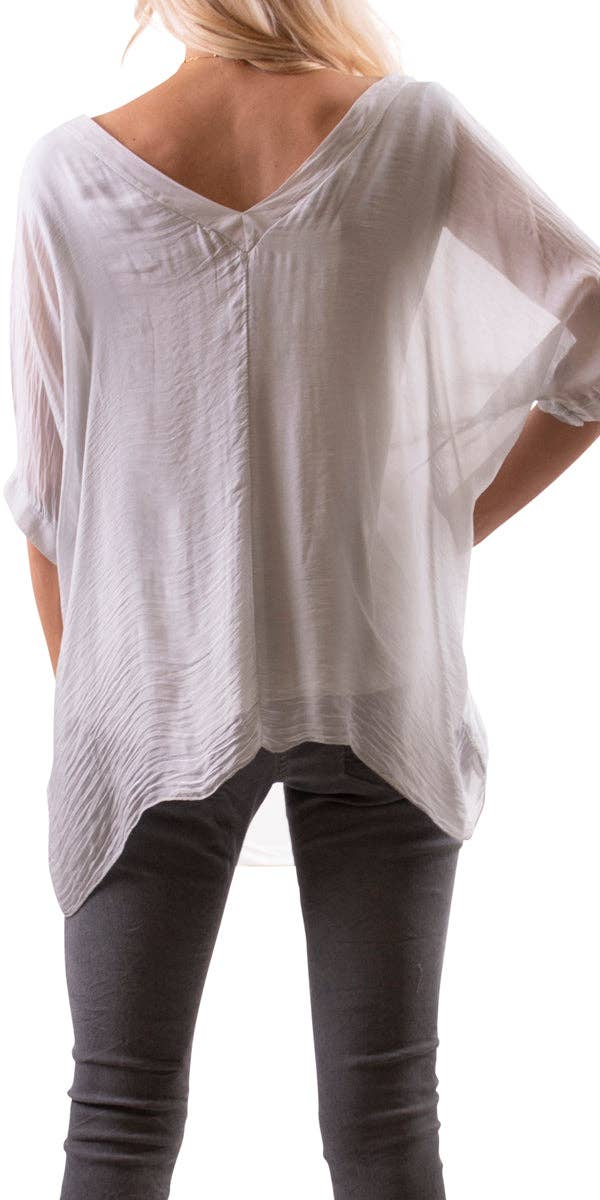 Gigi Moda - Wholesale Blouse - Women's - V-Neck Short Sleeve Blouse13