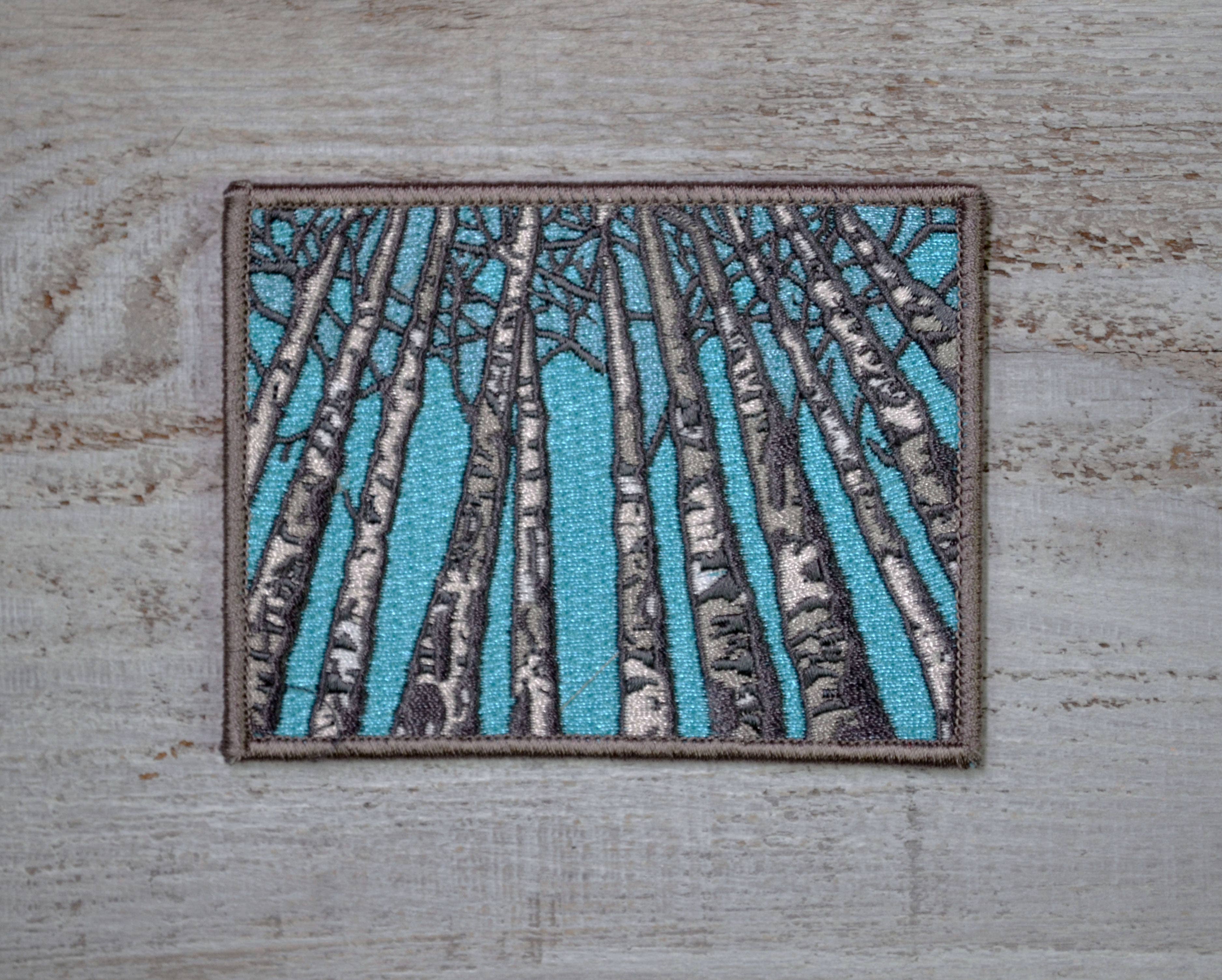 Think Greene – wholesale Patch – Birch Tree Embroidered Patch