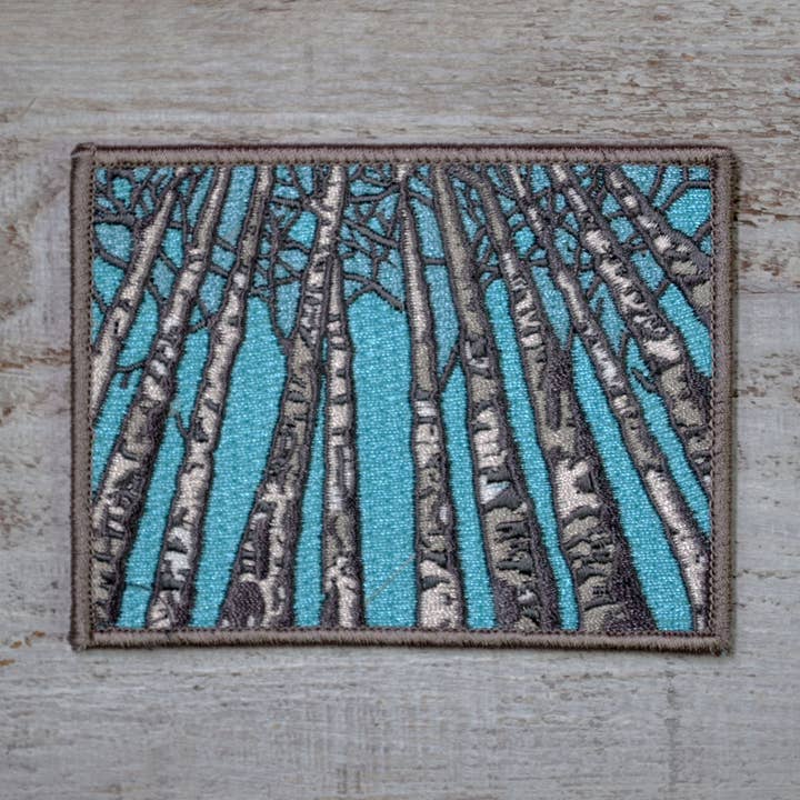 Think Greene – wholesale Patch – Birch Tree Embroidered Patch0