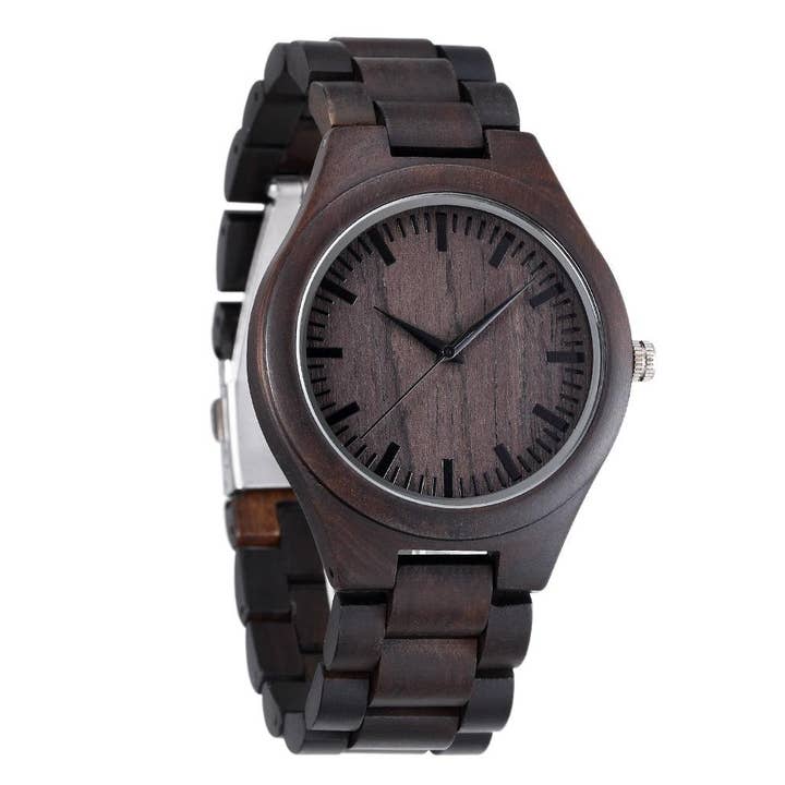 Ebony Fashion Simple Wooden Watch Couple Watch for wholesale on Faire2