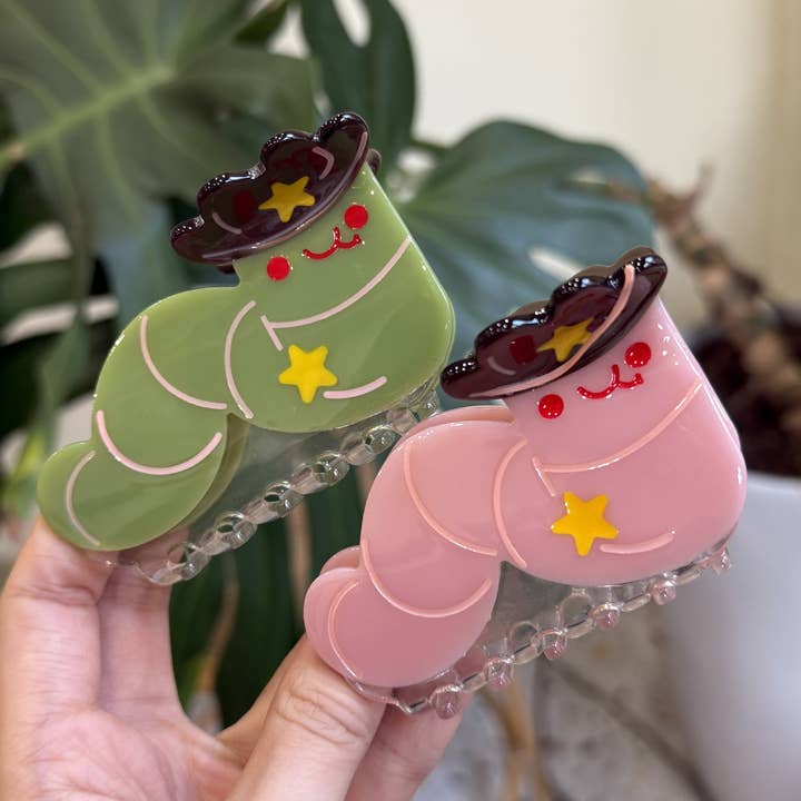 Fun Worm Hair Claw Clip for wholesale by SOMETHING MINTY