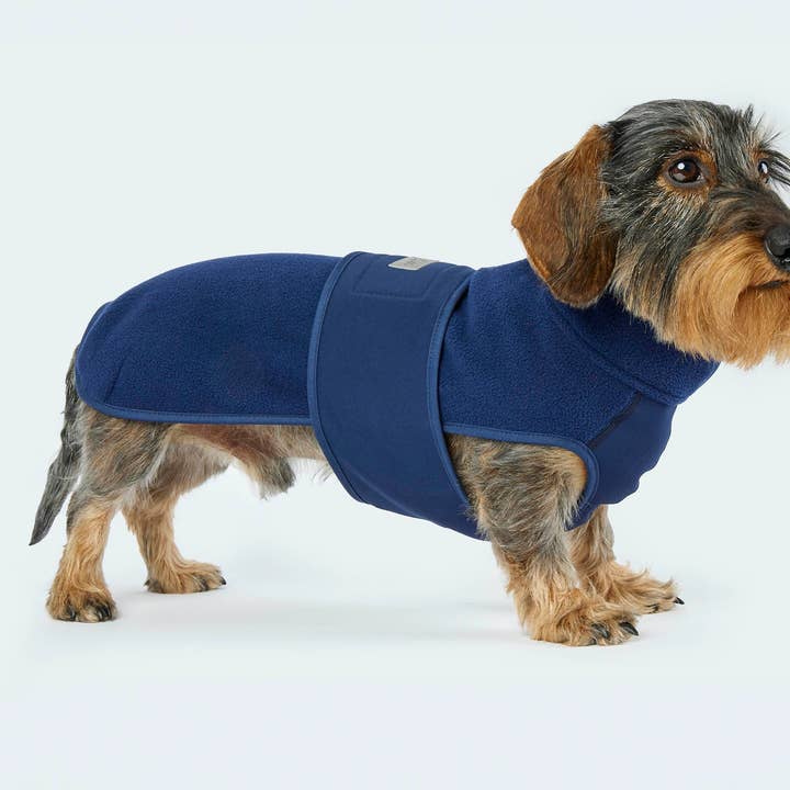 Dog Coat Fleece Dark Blue for wholesale by Leopold's Finest for dogs