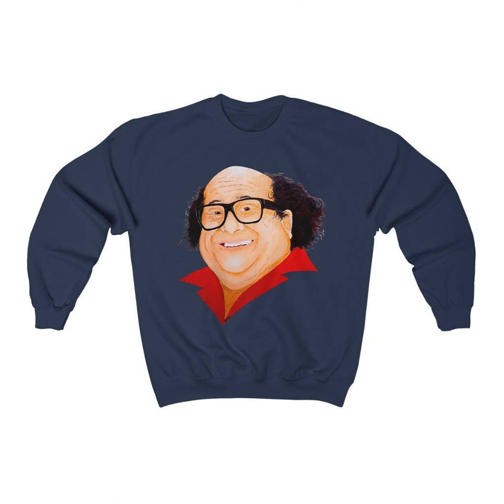 Watercolors by Joshy – Engroshandel Grafisk Sweatshirt - Unisex – Danny DeVito bærbar akvarel Crewneck Sweatshirt12
