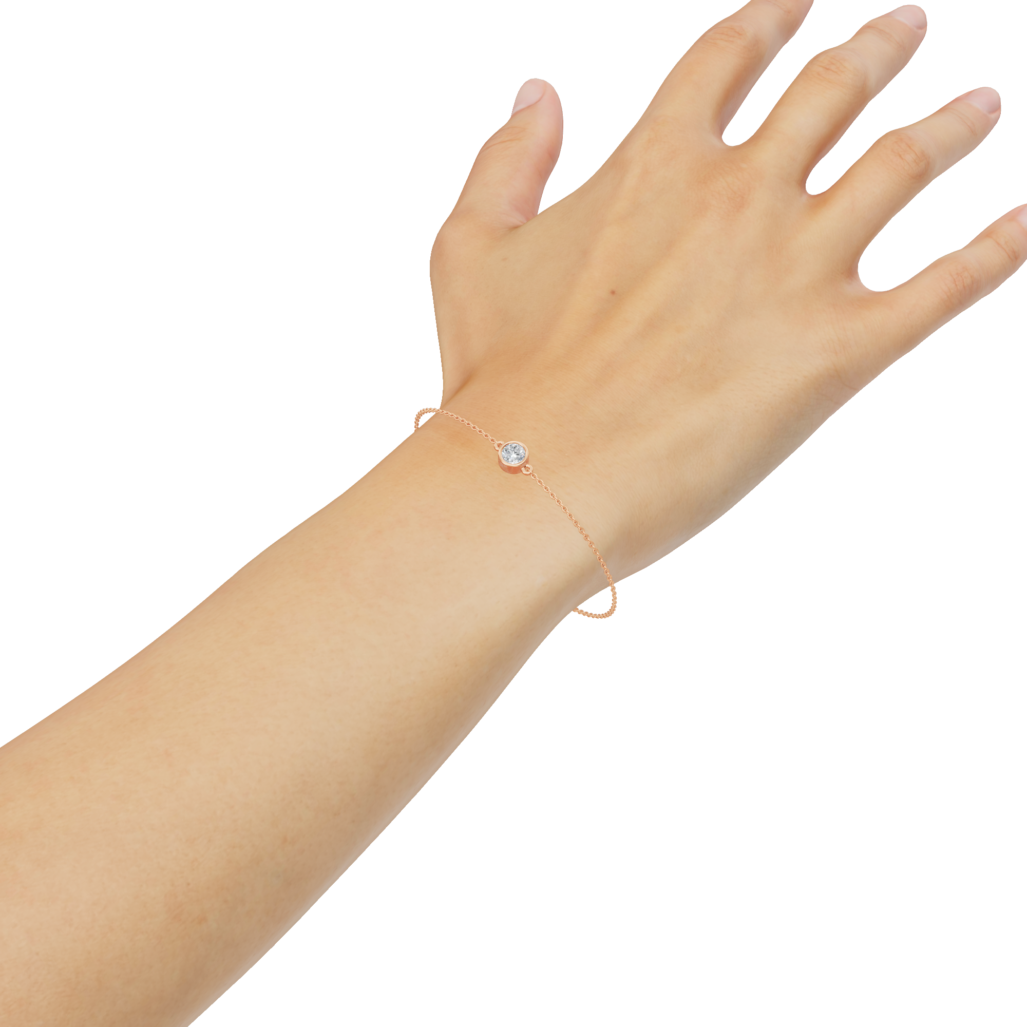 PureYou Jewelry - Wholesale Link & Chain Bracelet - 14K Gold Diamond Solitaire Bracelet, Diamond Bracelet11