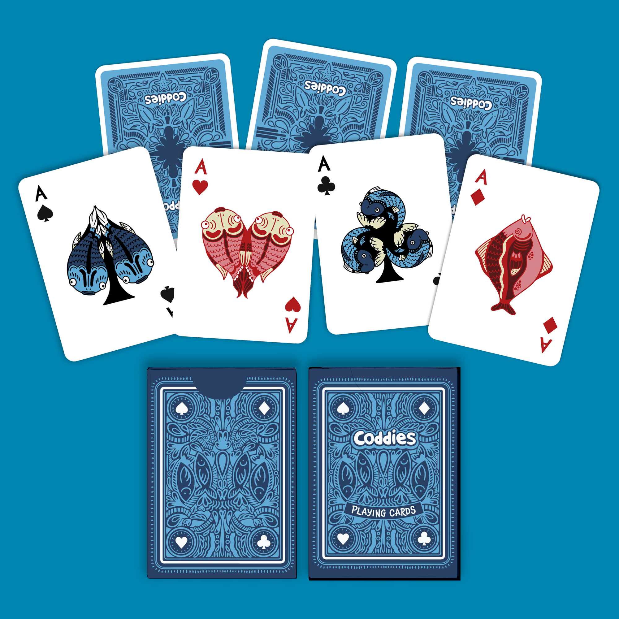 Coddies – wholesale Playing cards – Coddies Fish Playing Cards1
