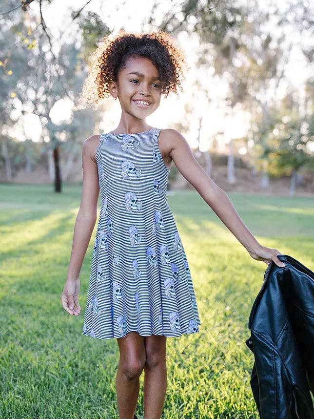 C A R R I E - Girls Pumpkin Spice Latte Skeleton Dress for wholesale by Young at Hart