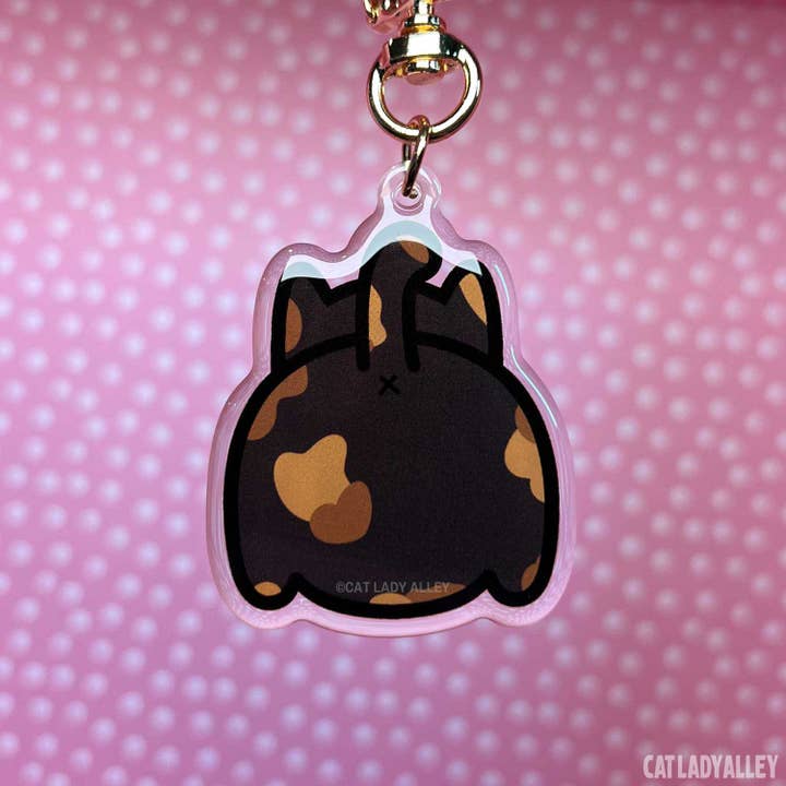Kitty Bum Bum Tortie Keychain Charm for wholesale by Cat Lady Alley