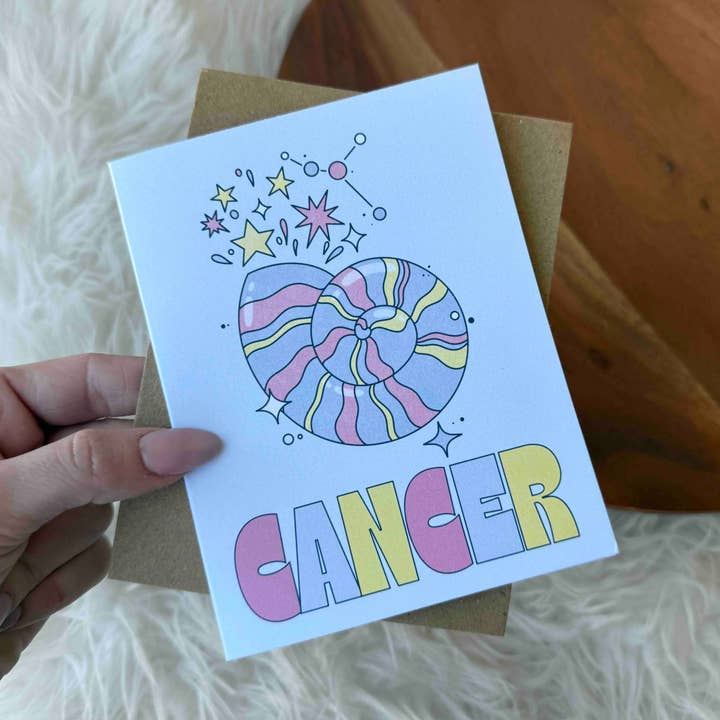 Cancer Zodiac Greeting Card for wholesale by Big Moods
