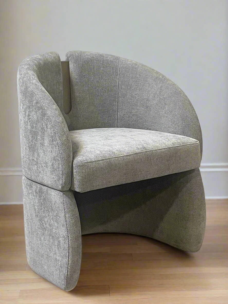 Statements by J - Wholesale Chair - Bently Gray Velvet Armchair, Luxury Dining Chair  0