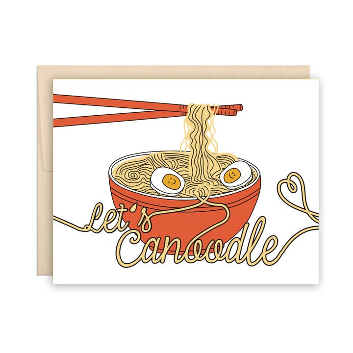 Lad os kanoodle skål af nudler Ramen Kærlighed Anniversary Card for engroshandel hos The Beautiful Project