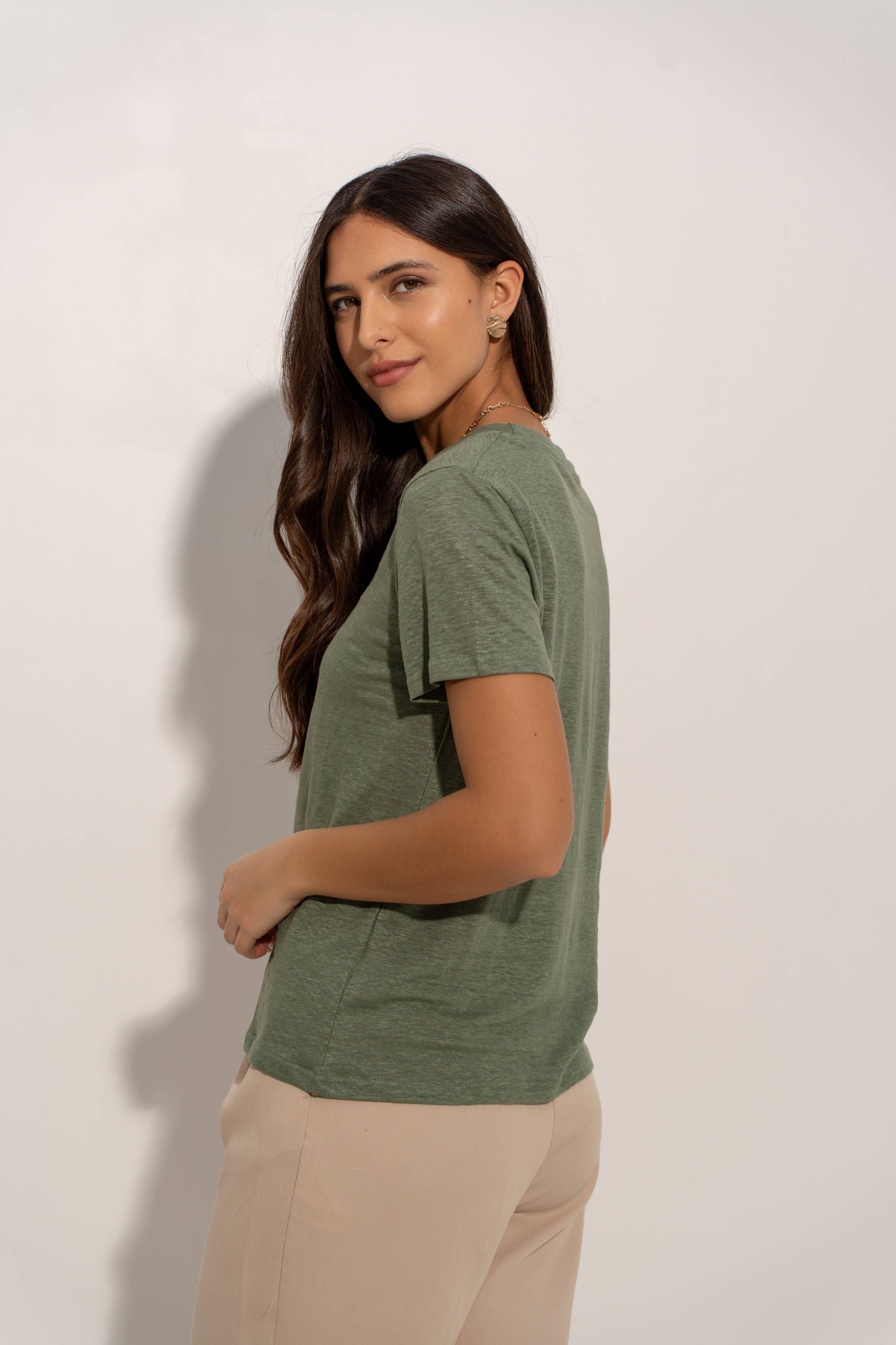 jw.atelier - Vente T-shirt – femme - T-shirt col rond en lin 6