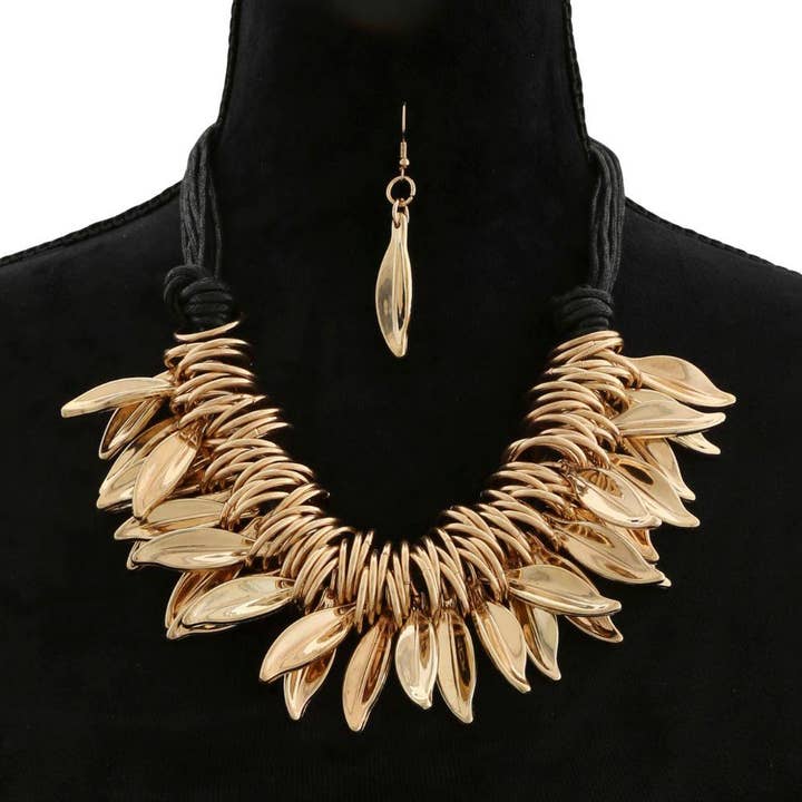 Oblige by G - Wholesale Bib necklace - Bold Statement Necklace Collection JN-11234 JN-11139